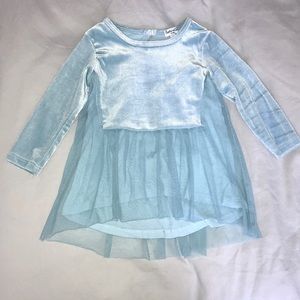 Splendid Light Blue Velvet tunic with mesh